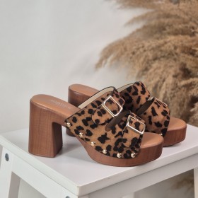 Tacón Carey Leopardo